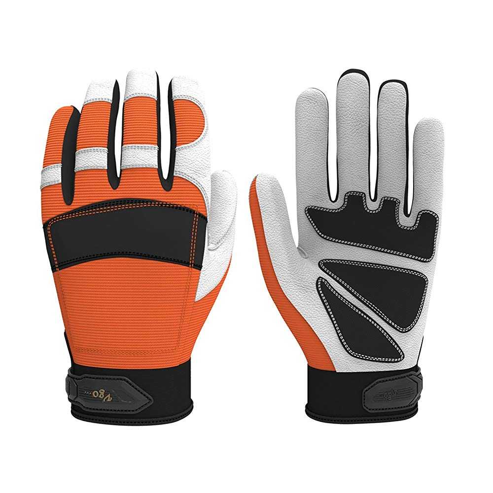 w/3yr Rescu3® Warranty 1 pair Precise Engineered Royobi ProGrade RGA008 Chainsaw Ballistic Nylon Filled Leather Protective Gloves