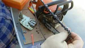 Replacing Chainsaw Chains