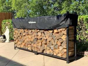 Woodhaven 8ft Firewood Log Rack with Cover